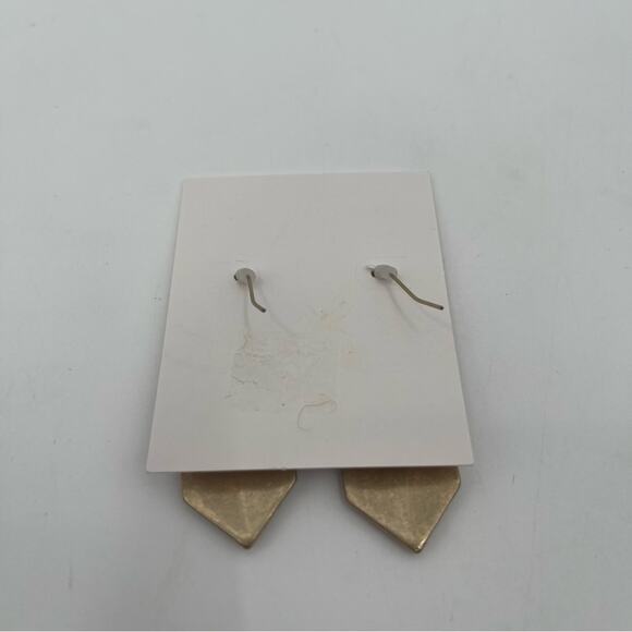 MARLYN SCHIFF Earrings Gold Metal Textured with Rhinestones Jewelry Boho NWT - Picture 4 of 7